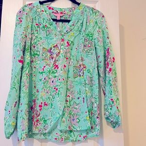 Lilly Pulitzer Elsa top (Southern Charm Pool Blue)